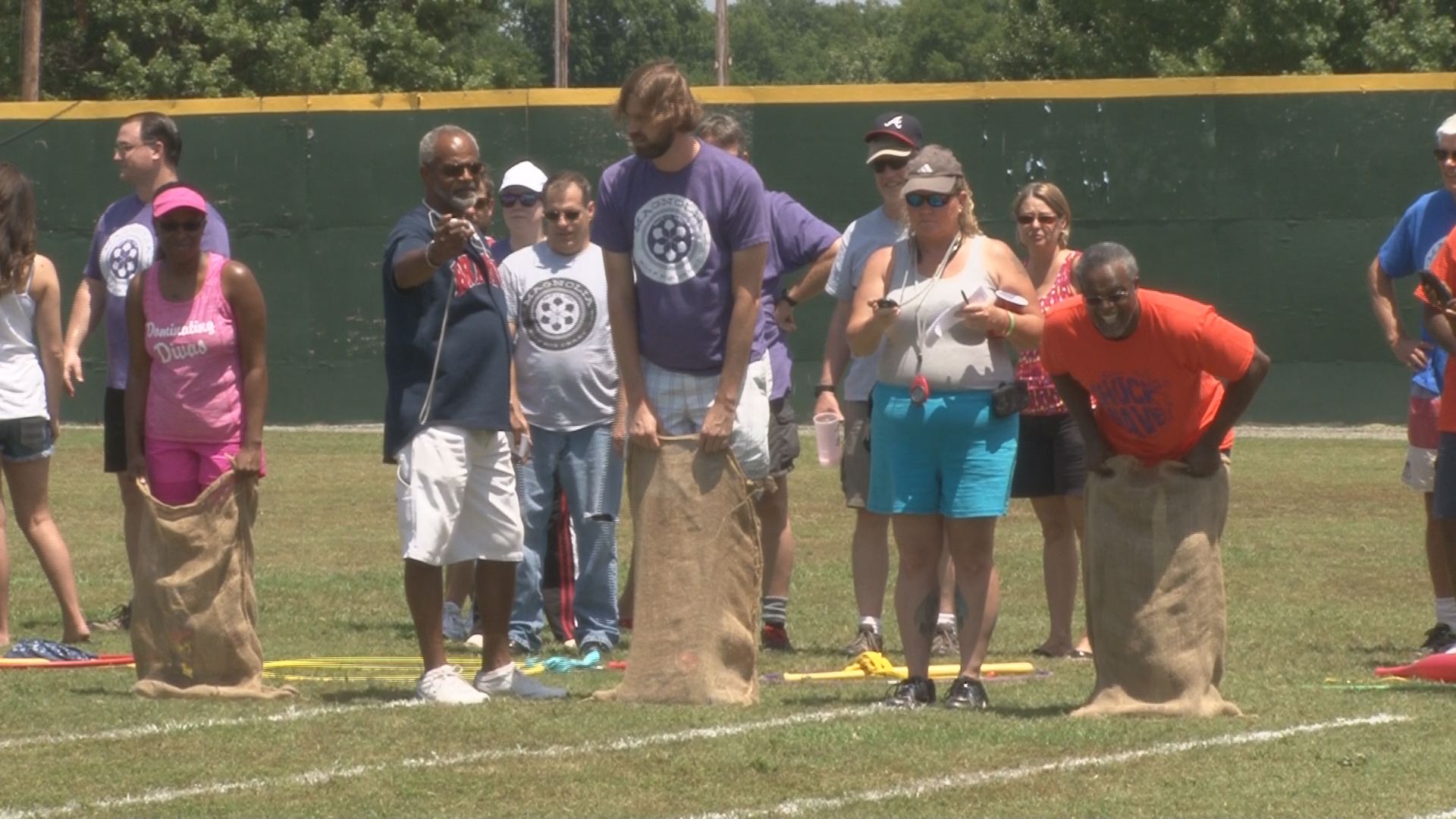 Grownups battle it out in Adult Field Day