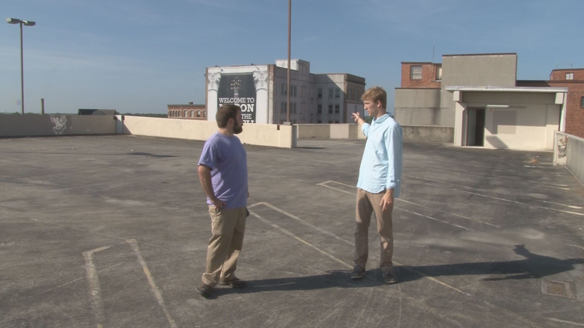 Corner Concert on Mulberry St. parking deck