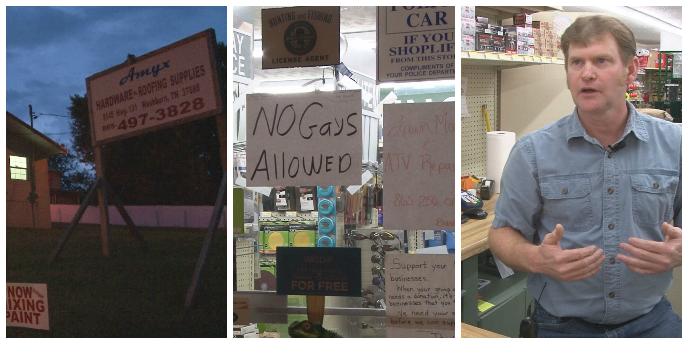 Tenn hardware store puts up No Gays Allowed sign 13wmaz com 