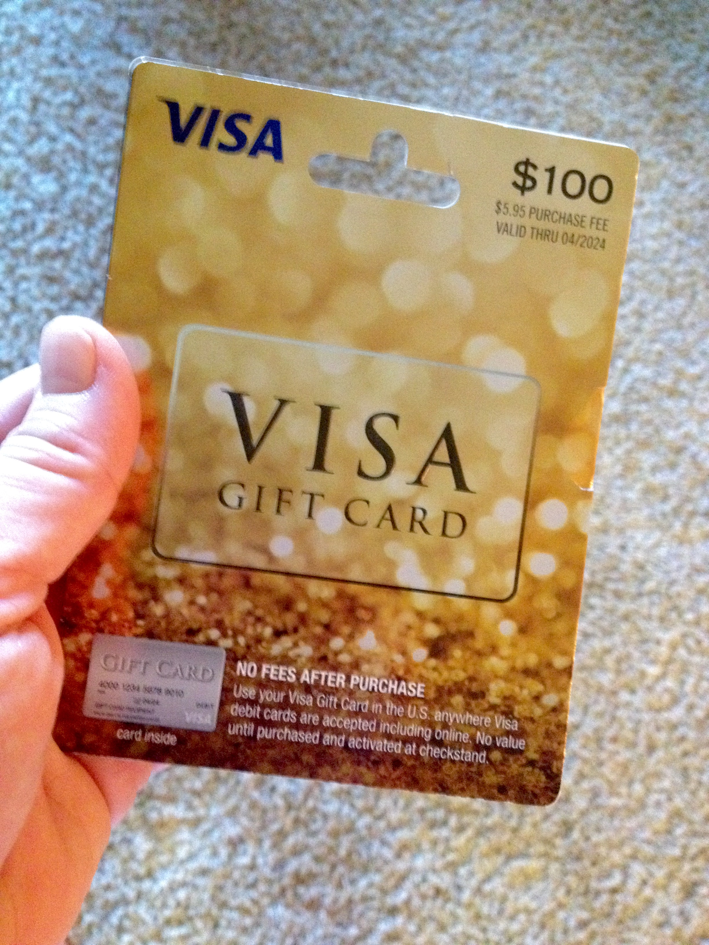 Visa $100 Gift Card, Gift Cards