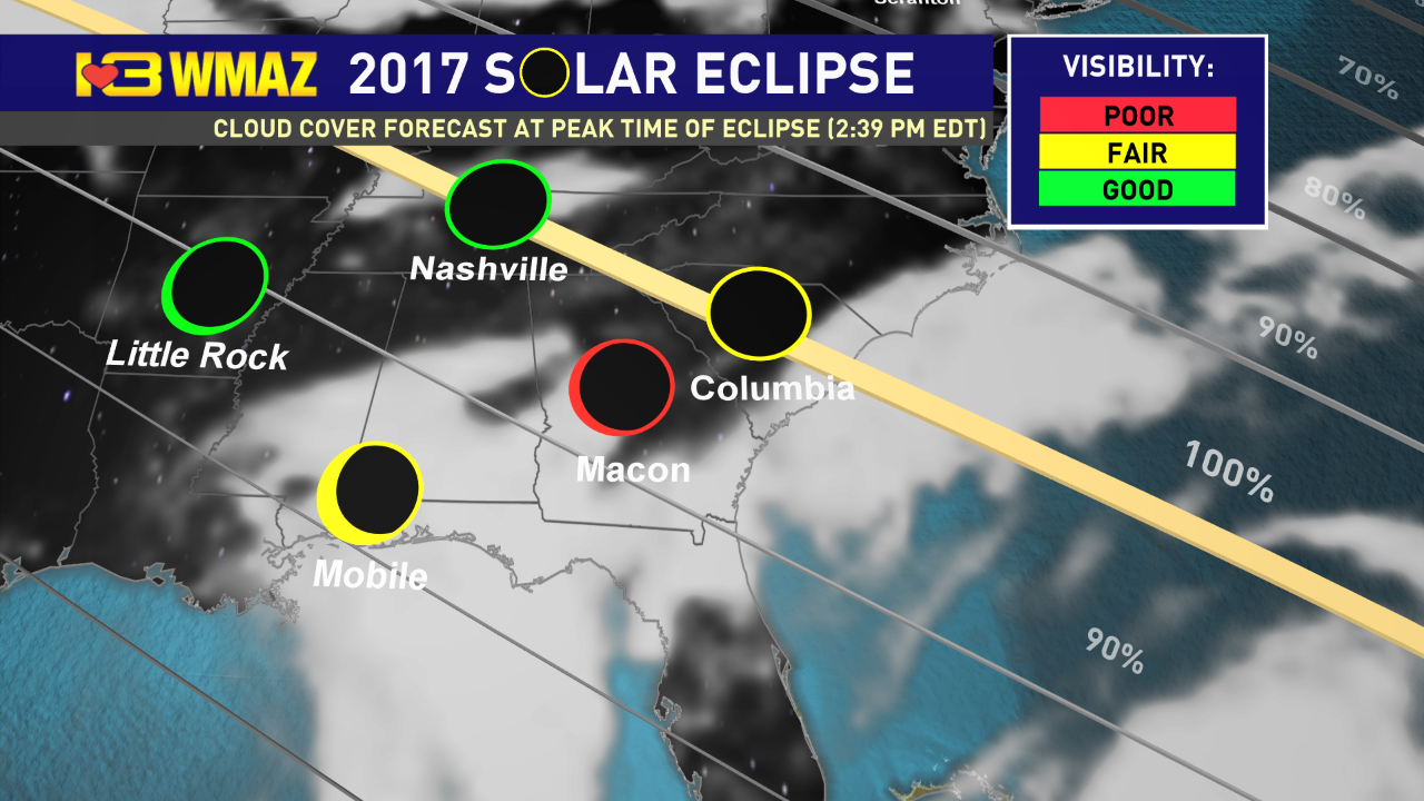 Mondays Forcast For The Eclipse Clearance 